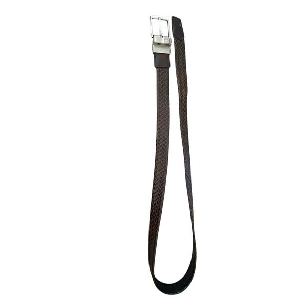 Nike Men's Brown Leather Stretch Woven Golf Belt - Picture 1 of 6